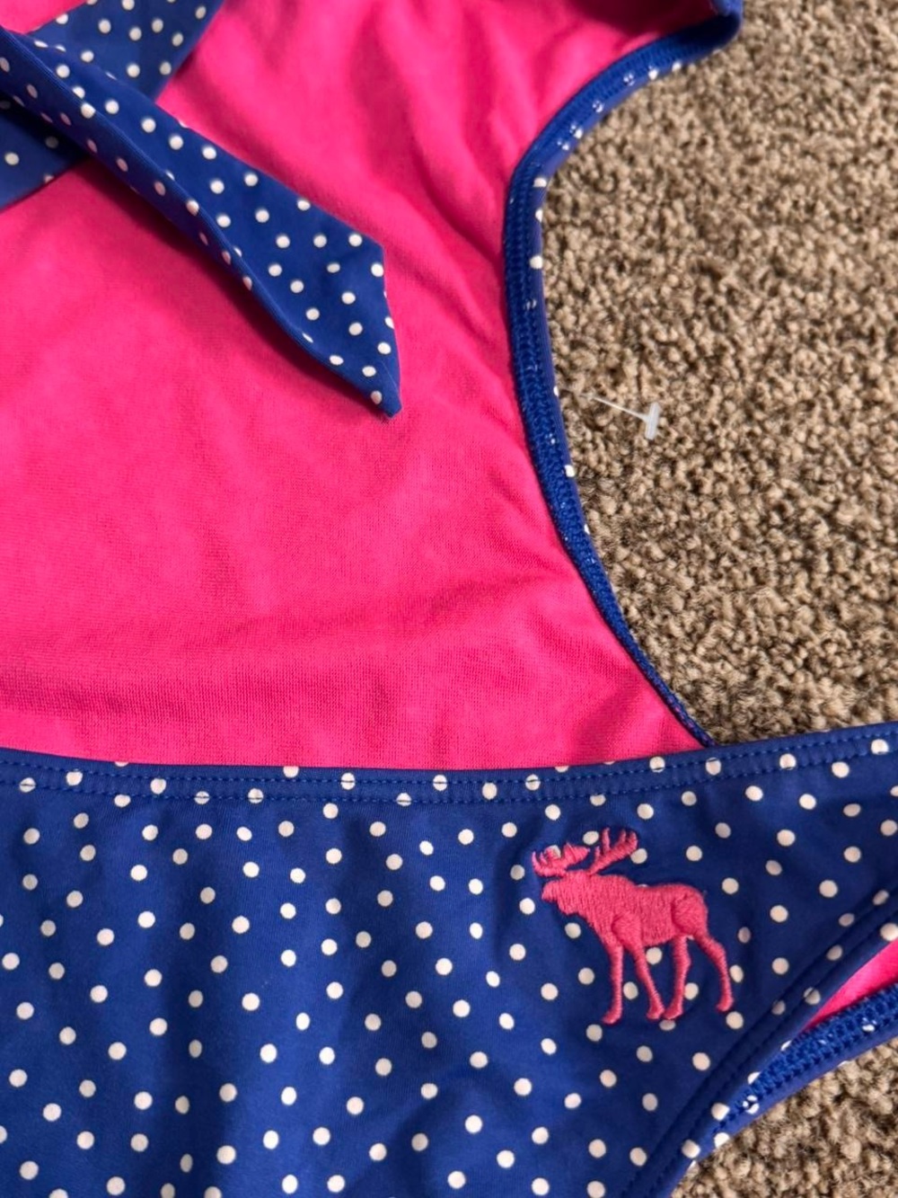 Abercrombie & Fitch blue polka dot one piece swimsuit - Picture 4 of 8